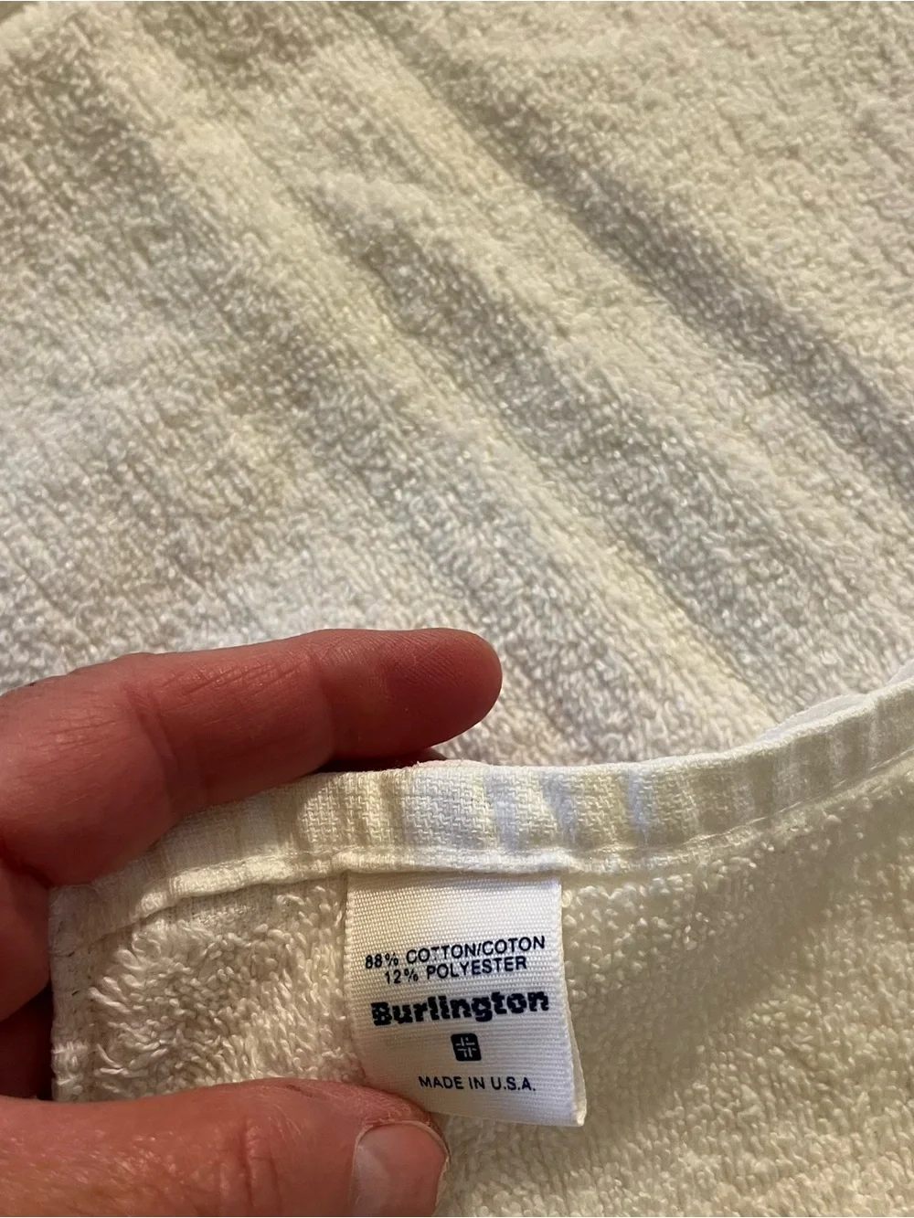Classic Vintage White Eyelet Border Bath Towel - White Set of 2 Made USA